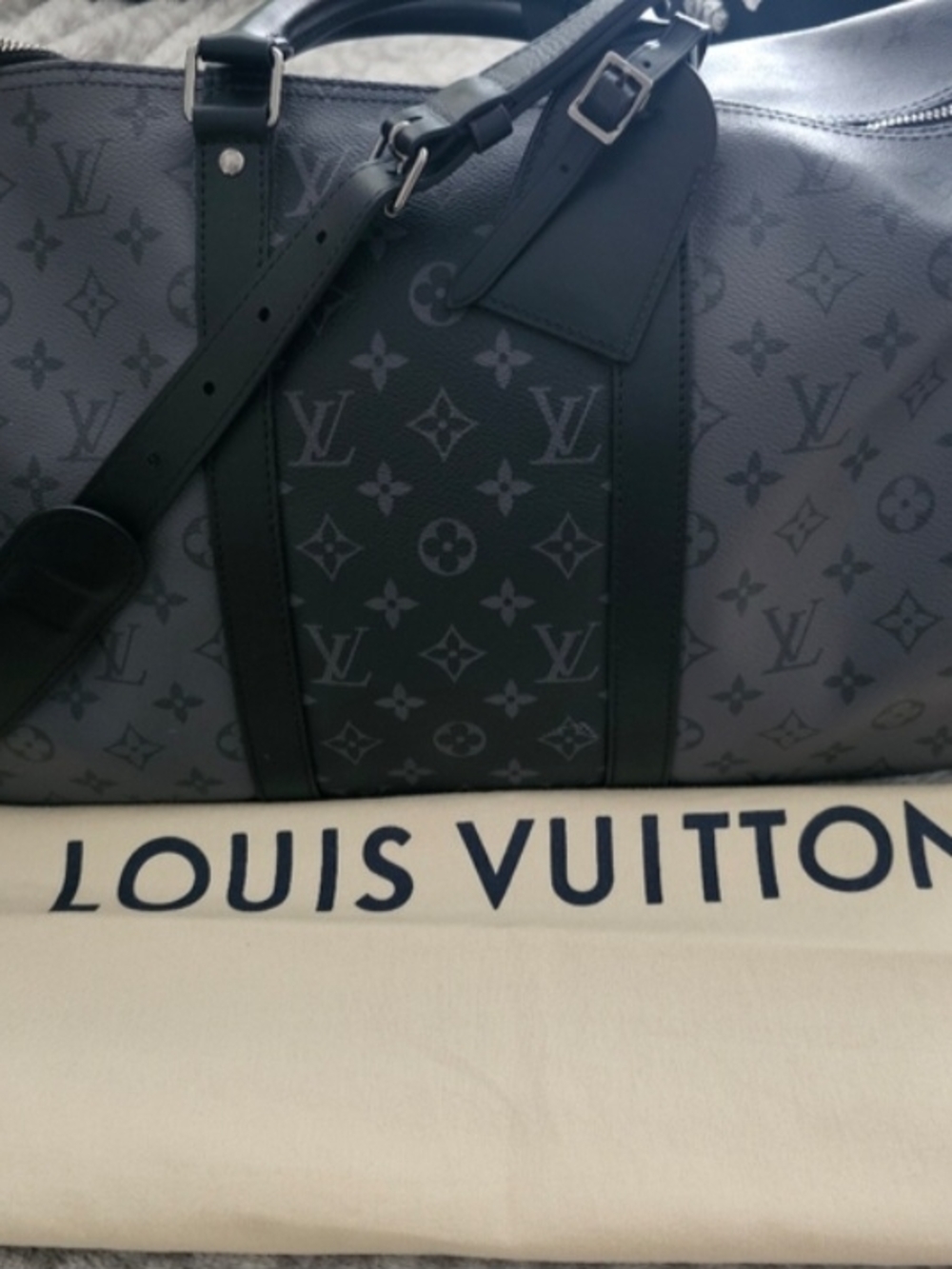 Louis Vuitton Gray Monogram Canvas Travel Duffel